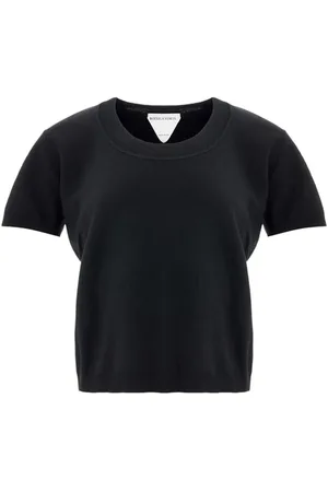 Bottega Veneta Top, Dame, Sort, M, Uld, Sort Cashmere Stilfuld Sweater