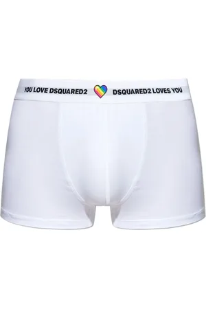 Dsquared2 Undertøj, Herre, Hvid, XL, Bomuld, Boxershorts med logo