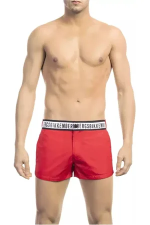 Bikkembergs Badetøj, Herre, Rød, M, Uld, Rød Micro Swim Shorts Stilfuldt Design