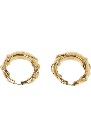 Alexander McQueen Tilbehør, Dame, Gul, ONE SIZE, Slange Hoop Ørering
