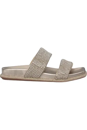 Alma en Pena Sko, Dame, Gul, 36 EU, Uld, Glitrende Rhinestone Flad Sandal