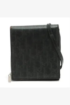 Dior Pre-owned, Herre, Sort, ONE SIZE, Uld, Pre-owned Laeder skuldertasker