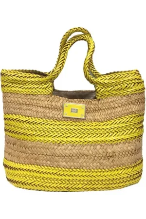 Anya Hindmarch Pre-owned, Dame, Gul, ONE SIZE, Tyl, Pre-owned Laeder totes