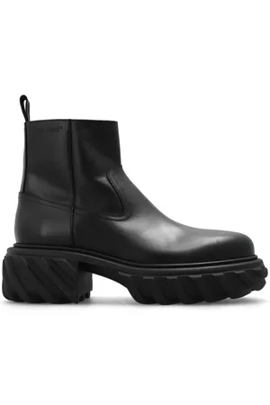OFF-WHITE Sko, Herre, Sort, 43 EU, Læder, Læder Ankelstøvler