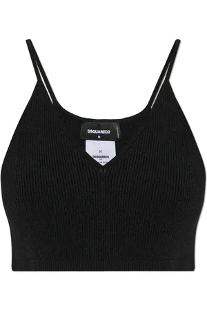 Dsquared2 Top, Dame, Sort, S, Ribbet Top