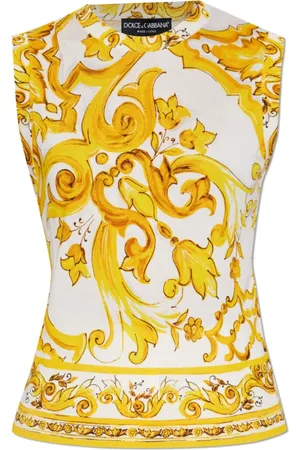Dolce & Gabbana Top, Dame, Flerfarvet, XS, Uld, Silke top