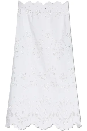 Dolce & Gabbana Nederdel, Dame, Hvid, XS, Bomuld, Blonde Nederdel