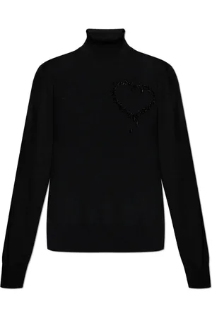 Dsquared2 Strik, Dame, Sort, S, Uld, Uld Turtleneck