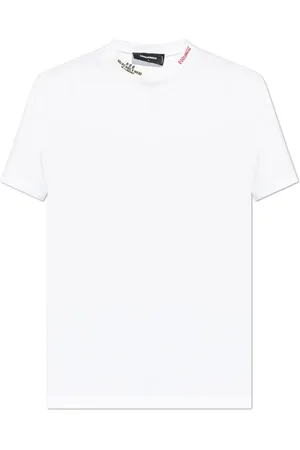 Dsquared2 Top, Herre, Hvid, 2XL, Bomuld, T-shirt med logo