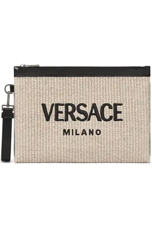 VERSACE Taske, Herre, , ONE SIZE, Bomuld, Broderet Clutch Taske