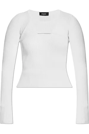 Dsquared2 Top, Dame, Hvid, XS, Ribbed Top