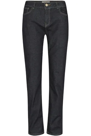 Mos Mosh Jeans, Dame, Blå, W29, Bomuld, Marineblå Straight Fit Jeans