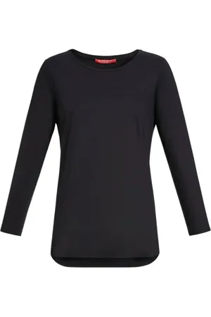 Persona by Marina Rinaldi Top, Dame, Sort, XL, Bomuld, Elegant Sort Bomuldsskjorte