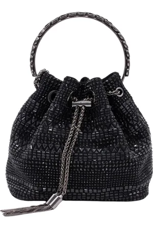 Alma en Pena Taske, Dame, Sort, ONE SIZE, Læder, Cirkulær Metal Kæde Læder Clutch