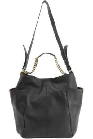 Jimmy Choo Pre-owned, Dame, Sort, ONE SIZE, Uld, Pre-owned Laeder skuldertasker
