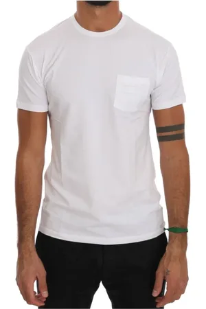 D.A. Daniele Alessandrini Top, Herre, Hvid, 2XL, Bomuld, Hvid Elegant T-shirt Italiensk Håndværk