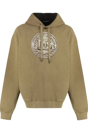 Dolce & Gabbana Sweathshirts & Hoodies, Herre, , S, Bomuld, Gummieffekt Logo Hættetrøje