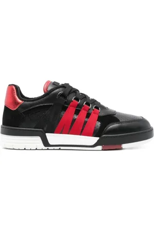 Moschino Sko, Herre, Sort, 41 EU, Uld, Sorte Sneakers Panel Design