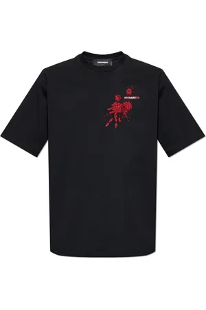 Dsquared2 Top, Herre, Sort, 2XL, Bomuld, T-shirt med Logo