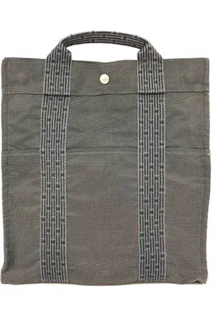 Hermès Pre-owned, Dame, Grå, ONE SIZE, Tyl, Pre-owned Canvas rygsaekke