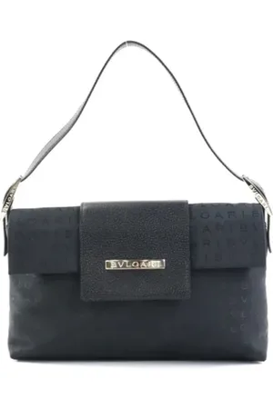 Bvlgari Pre-owned, Dame, Sort, ONE SIZE, Uld, Pre-owned Stof skuldertasker