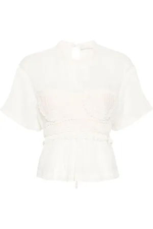 ULLA JOHNSON Bluser & Skjorter, Dame, Hvid, 2XS, Hvid Cari Top