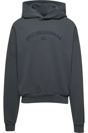Dolce & Gabbana Sweathshirts & Hoodies, Herre, Grå, L, Bomuld, Grå Cropped Sweater Look 55