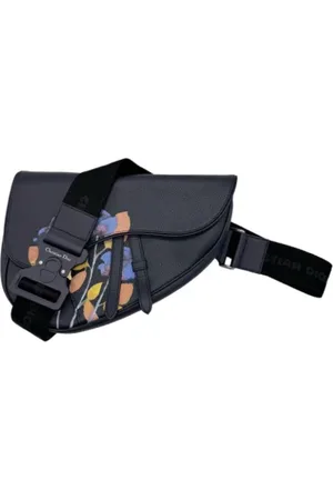 Dior Pre-owned, Herre, Blå, ONE SIZE, Uld, Pre-owned Laeder skuldertasker