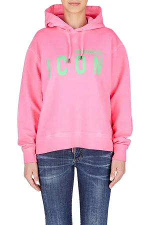 Dsquared2 Sweathshirts & Hoodies, Dame, Lyserød, XS, Bomuld, Icon Hoodie - Rosa