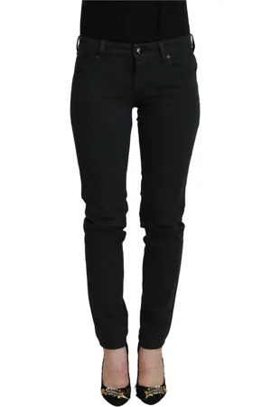ERMANNO SCERVINO Jeans, Dame, Sort, W26, Bomuld, Sort Skinny Jeans Lav Talje