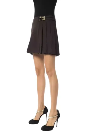 Byblos Nederdel, Dame, Brun, XS, Uld, Elegant Brun Tulipan Nederdel