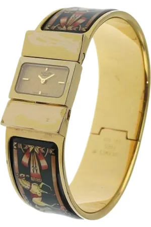 Hermès Pre-owned, Dame, Gul, ONE SIZE, Uld, Pre-owned Rustfrit stal watches