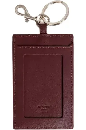 Trussardi Tilbehør, Herre, Brun, ONE SIZE, Læder, Studded Leather Keychain