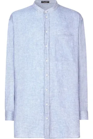 Dolce & Gabbana Bluser & Skjorter, Herre, Blå, M, Bomuld, Afslappet Bomuldsskjorte G5Li8Tfu4Lgb0064
