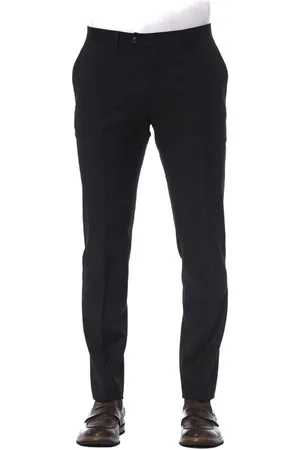 Trussardi Bukser, Herre, Sort, XS, Uld, Sort Uld Elegante Herre Bukser