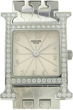 Hermès Pre-owned, Dame, Grå, ONE SIZE, Tyl, Pre-owned Rustfrit stal watches