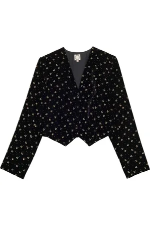 Inès de la Fressange Jakke, Dame, Sort, M, Uld, OLE Jacket