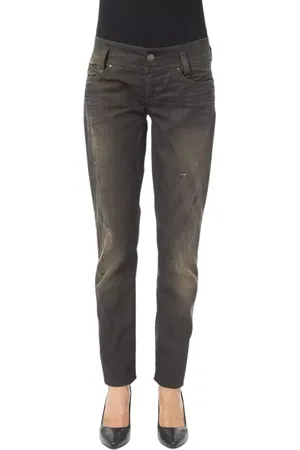 Byblos Jeans, Dame, Sort, W30, Bomuld, Sort Vasket Effekt Jeans