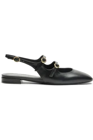 Stuart Weitzman Sko, Dame, Sort, 40 EU, Læder, Mary Jane Slingback Sko