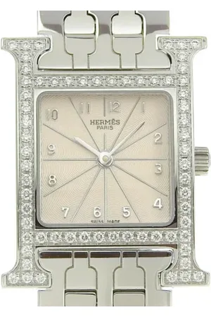 Hermès Pre-owned, Dame, Grå, ONE SIZE, Tyl, Pre-owned Rustfrit stal watches