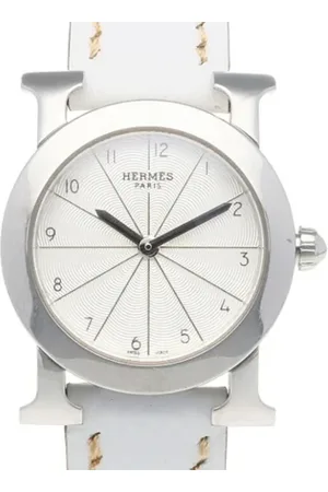 Hermès Pre-owned, Dame, Hvid, ONE SIZE, Tyl, Pre-owned Rustfrit stal watches