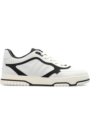 Gucci Sko, Herre, Hvid, 42 EU, Læder, Hvide Sneakers med Webdetaljer