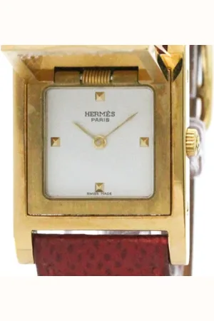 Hermès Pre-owned, Dame, Gul, ONE SIZE, Pre-owned Rustfrit stal watches