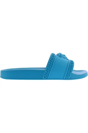 VERSACE Sko, Herre, Blå, 43 EU, Sliders