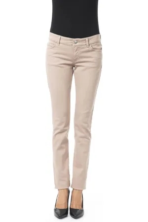 Byblos Jeans, Dame, , W26, Uld, Slim Fit Kædedetalje Tilpasset Knapp Bukser