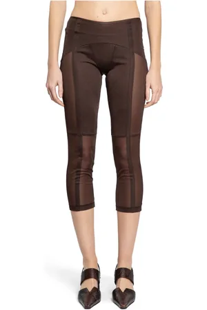 KNWLS Bukser, Dame, Brun, M, Brune Elastik Talje Cropped Capri Bukser