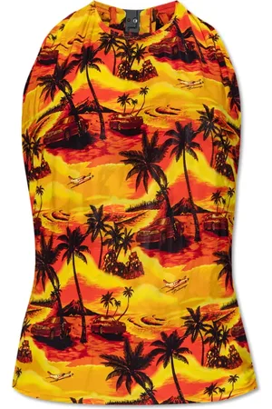 Balenciaga Top, Dame, Flerfarvet, M, Top med print