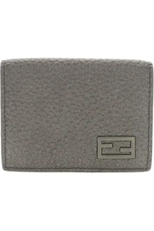 Fendi Pre-owned, Herre, Grå, ONE SIZE, Tyl, Pre-owned Laeder punge