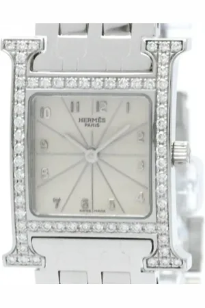 Hermès Pre-owned, Dame, Grå, ONE SIZE, Tyl, Pre-owned Rustfrit stal watches