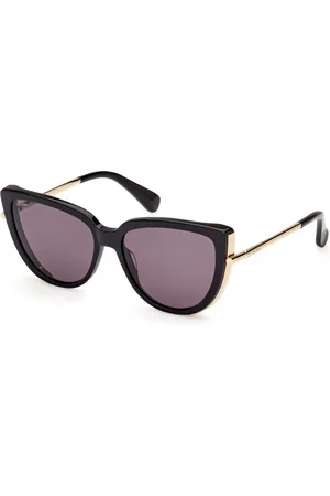 Max Mara Tilbehør, Dame, Sort, 56 MM, Uld, Stilfulde Solbriller Liz1 Sort